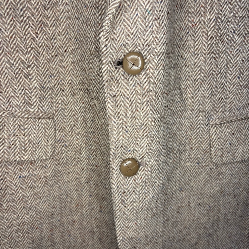 Farah Wool Herringbone Tweed Blazer 42L β Speckled Donegal Look - Picture 6 of 14